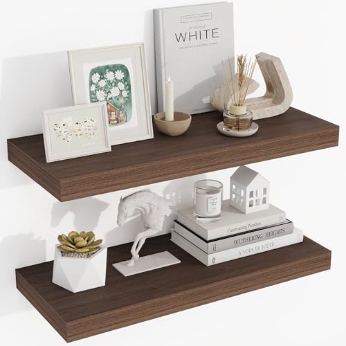 Acovy 24 Inch Floating Shelves, Wooden Shelves by Acovy