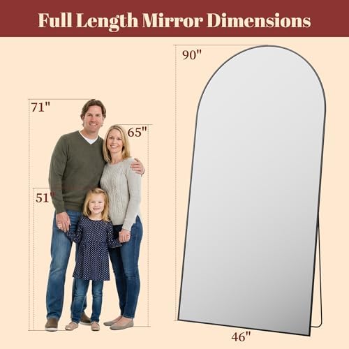 Suidia 90"x46" Arched Full Length Mirror - Image 4