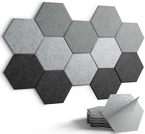 Acoustic Panels, Magrowill 12-Pack Soundproof Wall Panels 14 X 12 X 0.4 Inches by Magrowill
