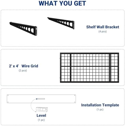 FLEXIMOUNTS 2 Pack 2x4ft Corner Wall Shelving Garage Storage Rack - Image 7