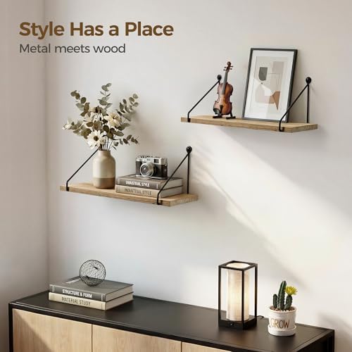 Afuly Rustic Floating Shelves for Wall, Wood Shelf - Image 4