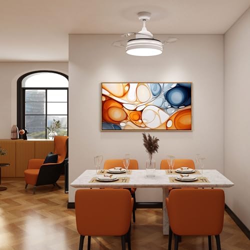 KLAKLA Orange and Blue Abstract Wall Art - Image 5