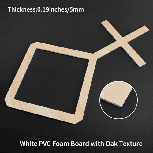 Decorative Modular Fretwork 3D Wall Panels, Cross Grid Oak - Image 2