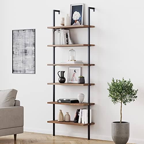 Nathan James Theo 6-Shelf Tall Bookcase, Wall Mount Bookshelf by Unknown