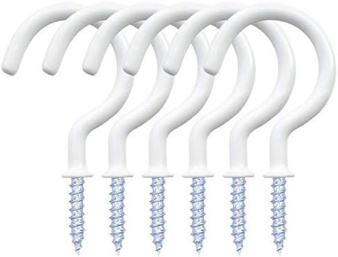 yuntop 12 Pack Vinyl Coated Ceiling Hooks, Screw-in Mug Hooks by yuntop