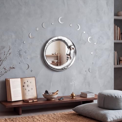 Novabright Moon Crescent Celestial Mirror 90s Wall Decor - Image 7