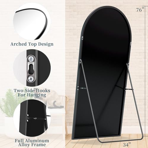 76"x34" Arched Full Length Mirror - Image 5