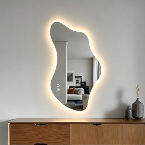 55.1″ Asymmetrical Bathroom Mirror by Unknown