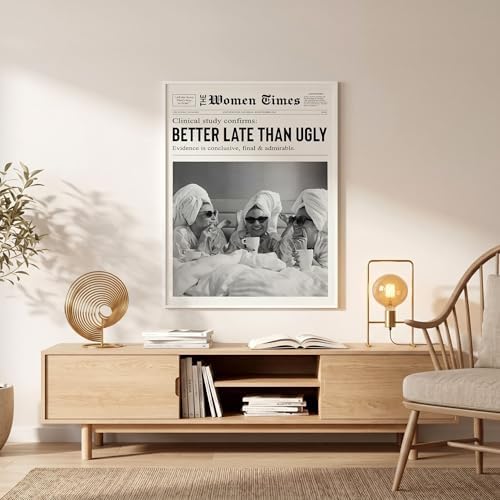 Vintage Black And White Newspaper Wall Art 8x10in White Framed Trendy Better - Image 2