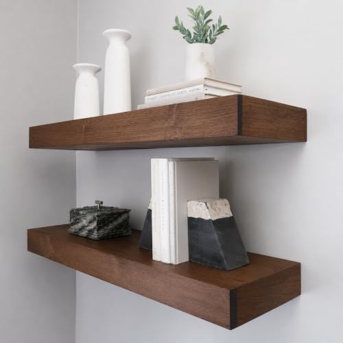 Urbandi Modern Floating Shelves 3 Inches Thick by Hand-madeInUSA
