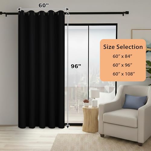 BONZER Black Curtain Dividers, 60 Inch Wide Privacy Blackout Curtains - Image 6