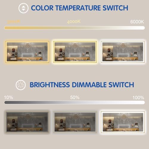 72x32 Inch LED Bthroom Mirror - Image 4