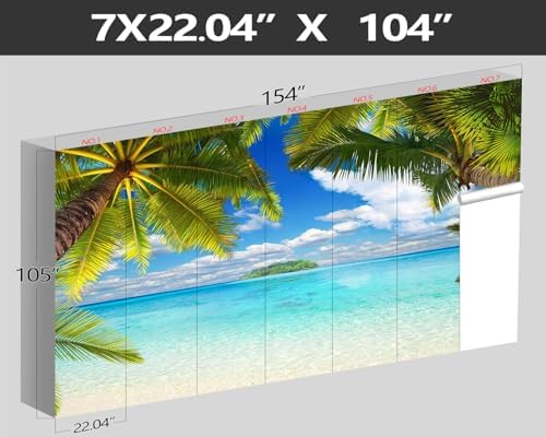 XMPMBM-Beach Palm Tree backsplash Large Decorative Wallpaper Tropical Palm Leaf - Image 4