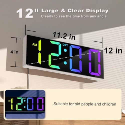JALL Digital Wall Clock Large Display - Image 2