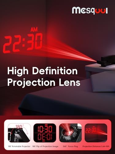 Mesqool Digital Projection Alarm Clock - Image 4
