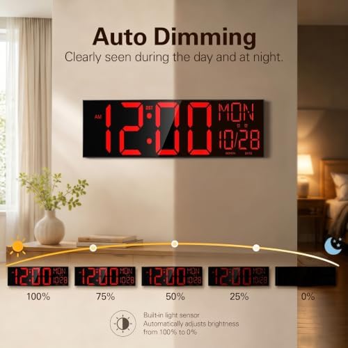 JALL 30" Oversize Digital Wall Clock - Image 5
