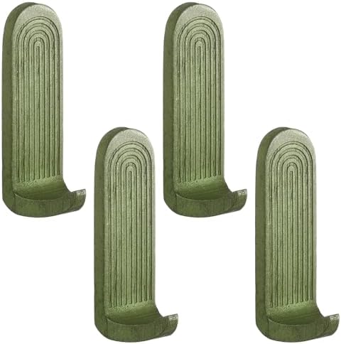 AceOrbit 4 Pcs Sage Green Rainbow Arch Adhesive Wall Hooks Boho Handmade Wooden by Unknown