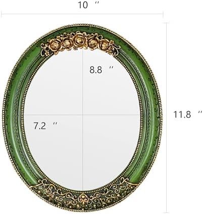Oval 11.8x10 inch Resin Vintage Mirror - Image 3
