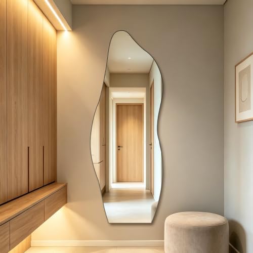 Full Length Wall Mirror, Cloud Irregular Shape, 63x24 Inch, - Image 6