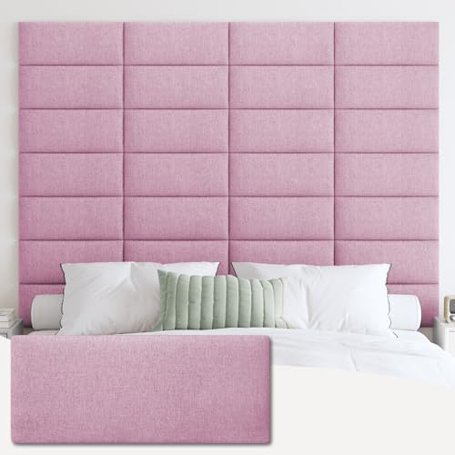 IFNOW Wall Mounted Headboard, Peel and Stick Panels, Light Pink by IFNOW
