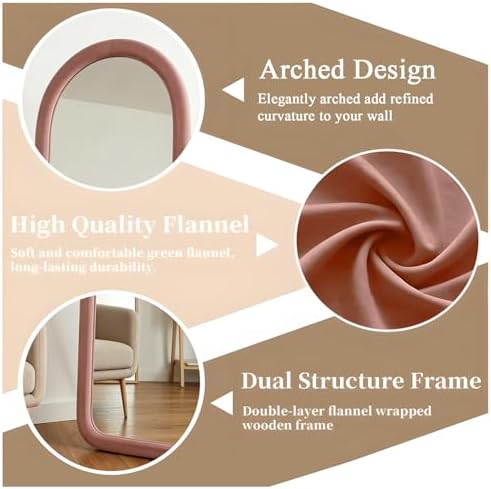 Full Length Mirror 56"x20" Arch Floor Mirror - Image 6