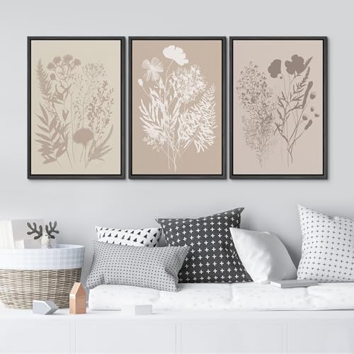 MUDECOR Framed Canvas Print Wall Art Wildflower Art Print, Floral Botanical - Image 3