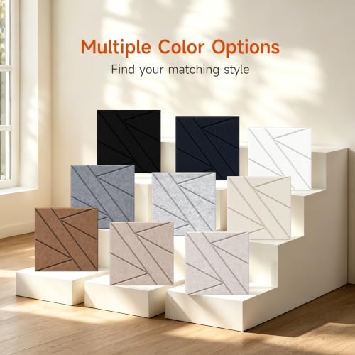 TO-TH Noise Cancelling Wall Panels Self-Adhesive Sound Panel 12 Pack - Image 5