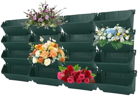 16 Pack Vertical Garden Planter, 13 inch Wall Mounted Planter - Image 6