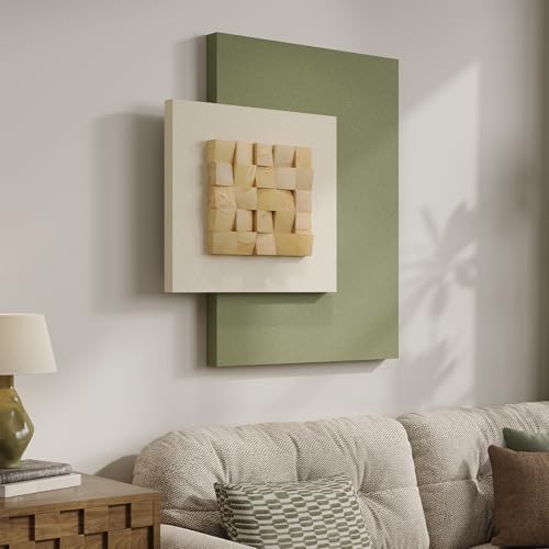 Large 3D Sage Green Abstract Wall Art - Image 4