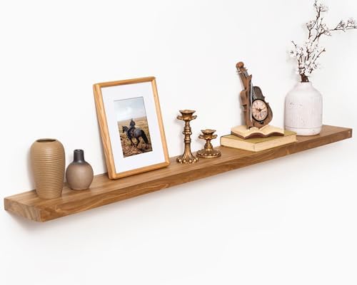 Marsmiles 55in Long Wood Floating Shelves by Marsmiles