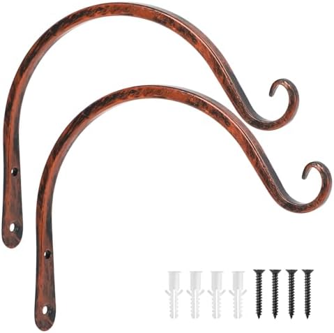 FEED GARDEN 2 Pack 8 Inch Hanging Plant Bracket Wall Hooks Decorative Plant by FEEDGARDEN
