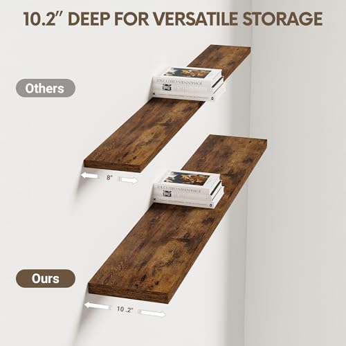 Vivelove 10 Inch Deep Floating Shelves - Image 4