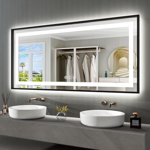 Amorho 77"X36" LED Bathroom Mirror by Amorho