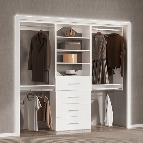 Modular Closet System, Wood Tower Closet Storage - Image 3