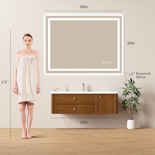 40"x 30" LED Bathroom Mirror - Image 2