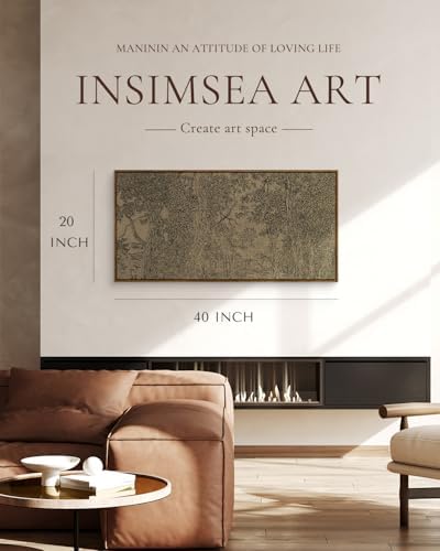InSimSea Extra Large Framed Vintage Wall Art, Rustic Forest Sketch - Image 2