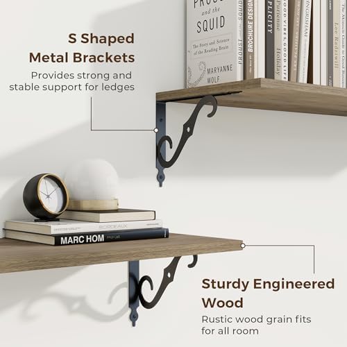 RICHFOCUS 12 Inch Deep Floating Shelves - Image 4