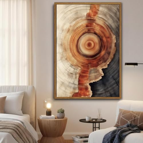 Tree Ring Wall Art Framed, Modern Nature Decor - Image 5
