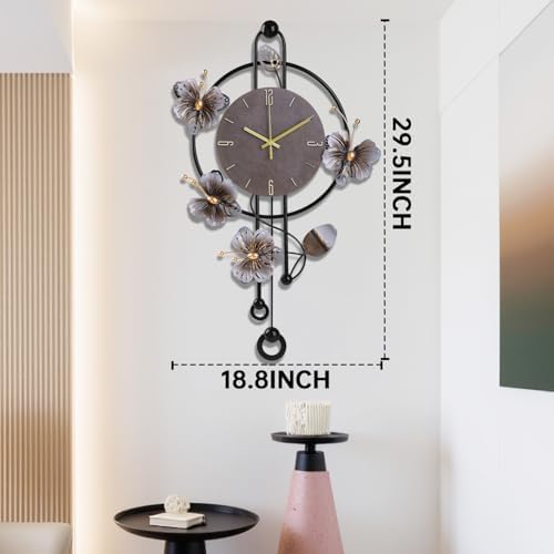 Wall Clock, Silent Quartz Movement Battery Operated - Image 5