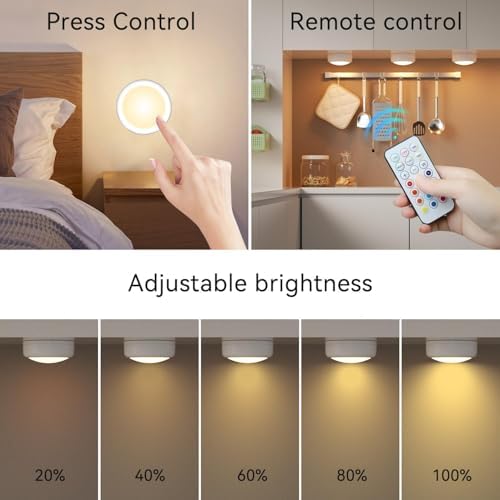 SEMSMOKS Battery Operated LED Puck Lights - Image 4