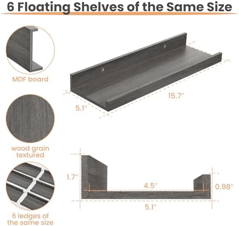 upsimples Floating Shelves for Wall Decor and Storage - Image 3