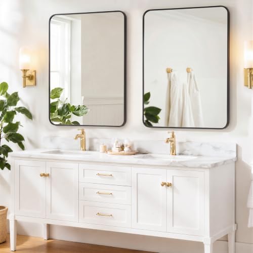 Bathroom Mirror for Wall, 38x26 Inch HD Tempered Glass Vanity Mirror - Image 3