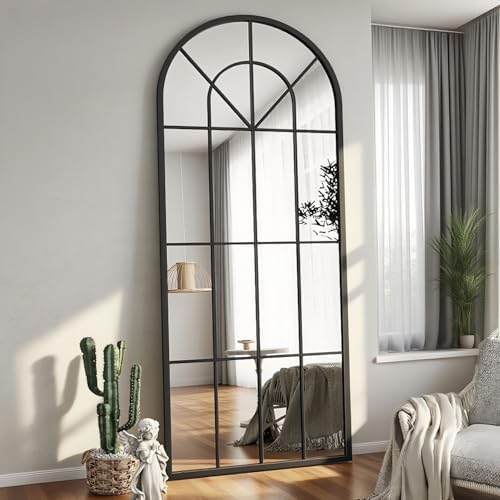 Dewfig Arched Windowpane Floor Mirror by YourSpacePerfectlyReflected