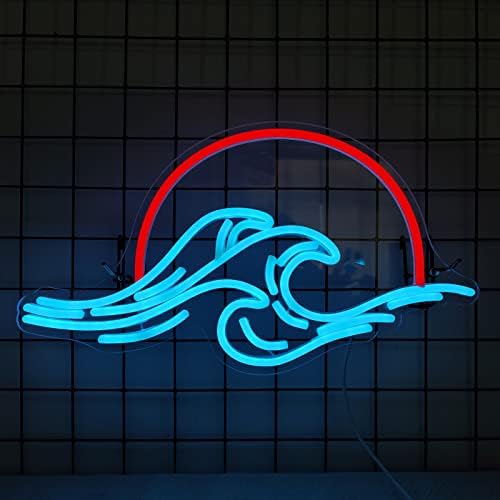 Dleouly Sunset Neon Sign for Wall Decor, Wave Sign LED Light Sign for Bedroom - Image 2