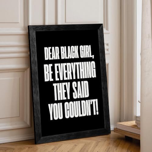 Black Framed Be Everything They Said You Couldn't Motivational Canvas Wall Art - Image 6