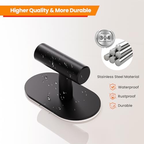 Aikzik Black Adhesive Hooks Heavy Duty-Max 26lb, Wall Hooks - Image 5