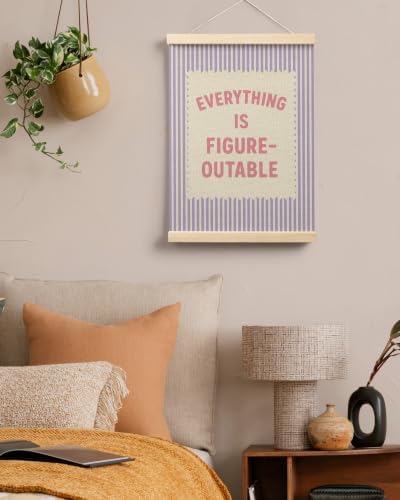 FGFK Everything Is Figureoutable Inspirational Wall Art Poster Hanger Frame - Image 5