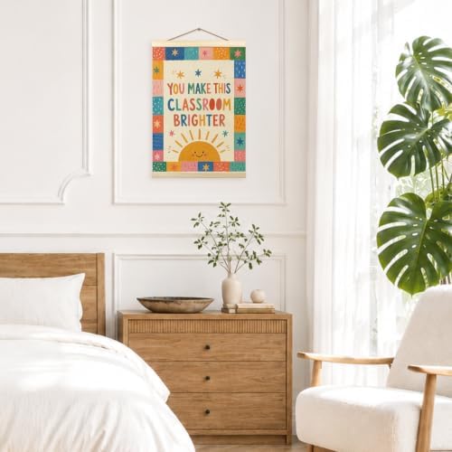 madalo Boho Classroom Inspirational Wall Art Poster Hanger Frame 12x16 Inch - Image 4
