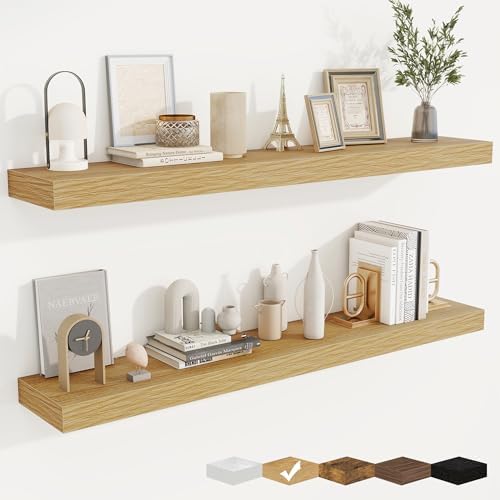Floating Shelves for Wall, Wall Mounted Wood Shelves by Fuqing