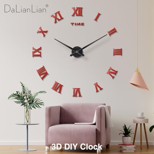 DIY Frameless Wall Clock, Adjustable Up to 52” - Image 4